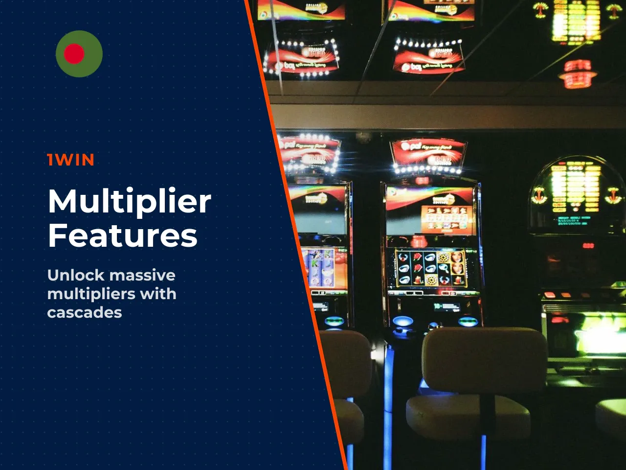 Multiplier spots and multiplier build-up. When a winning symbol explodes on the grid, it leaves a base mark on that cell. If another symbol explodes on the same cell subsequently, a **x2 multiplier** 